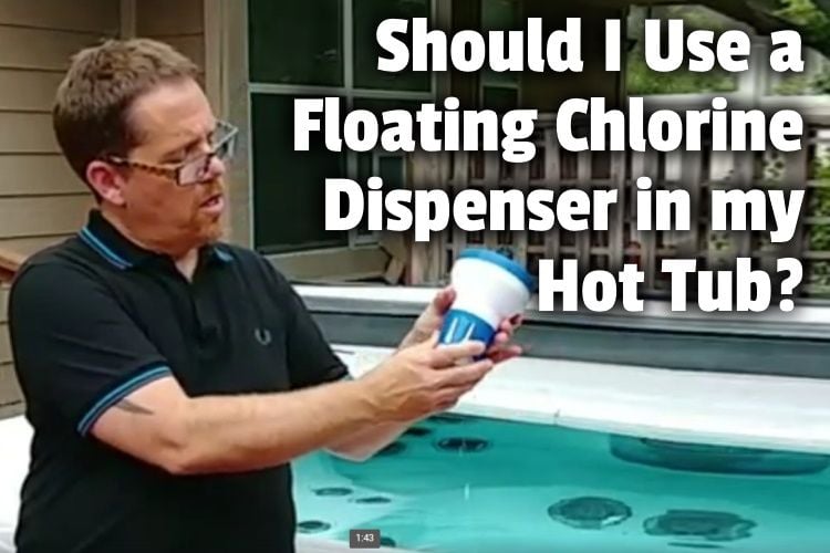 Floating Chlorine Dispenser in my Hot Tub lg