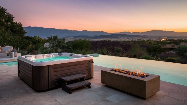 21 Amazing Hot Tub Fire Pit Combo Designs (for Inspiration)